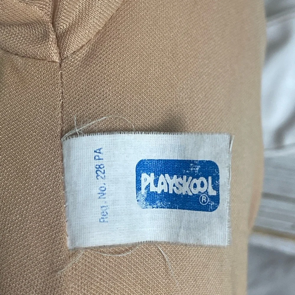 CLEANED Original 1986 Playskool My Buddy Doll Blonde Hair Shoes Carpenter Apron‎